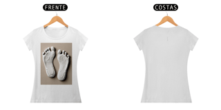 Nome do produto Camisa Baby Long Pima Estampa pegadas feminino ANAPRYCI
