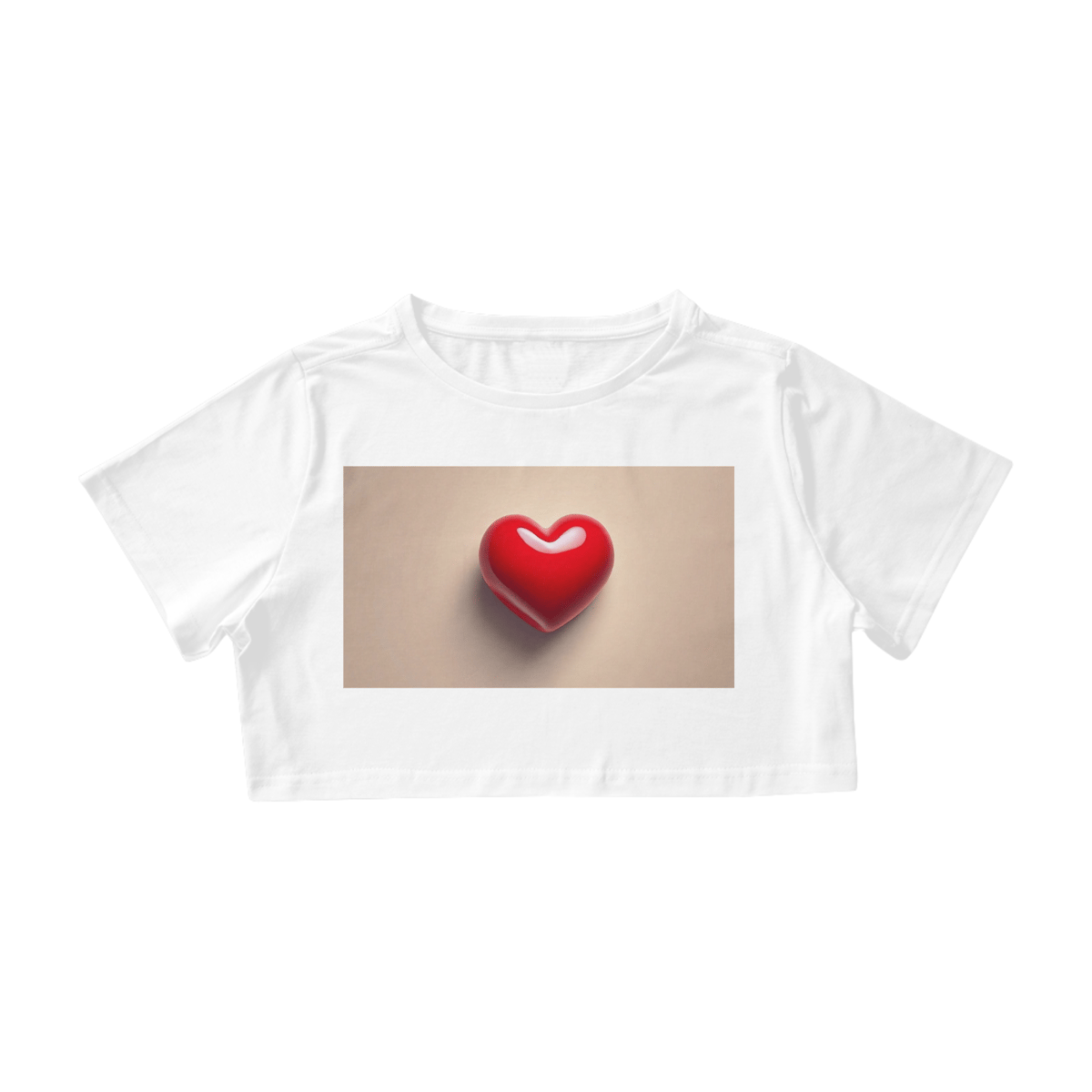 Nome do produto: Camisa Cropped Estampa Coração ANAPRYCI 