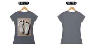 Nome do produto Camisa Baby Long Pima Estampa pegadas feminino ANAPRYCI