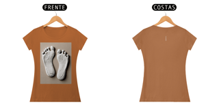 Nome do produto Camisa Baby Long Pima Estampa pegadas feminino ANAPRYCI