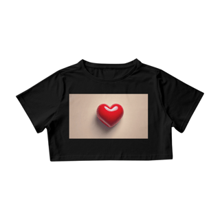 Nome do produto Camisa Cropped Estampa Coração ANAPRYCI 