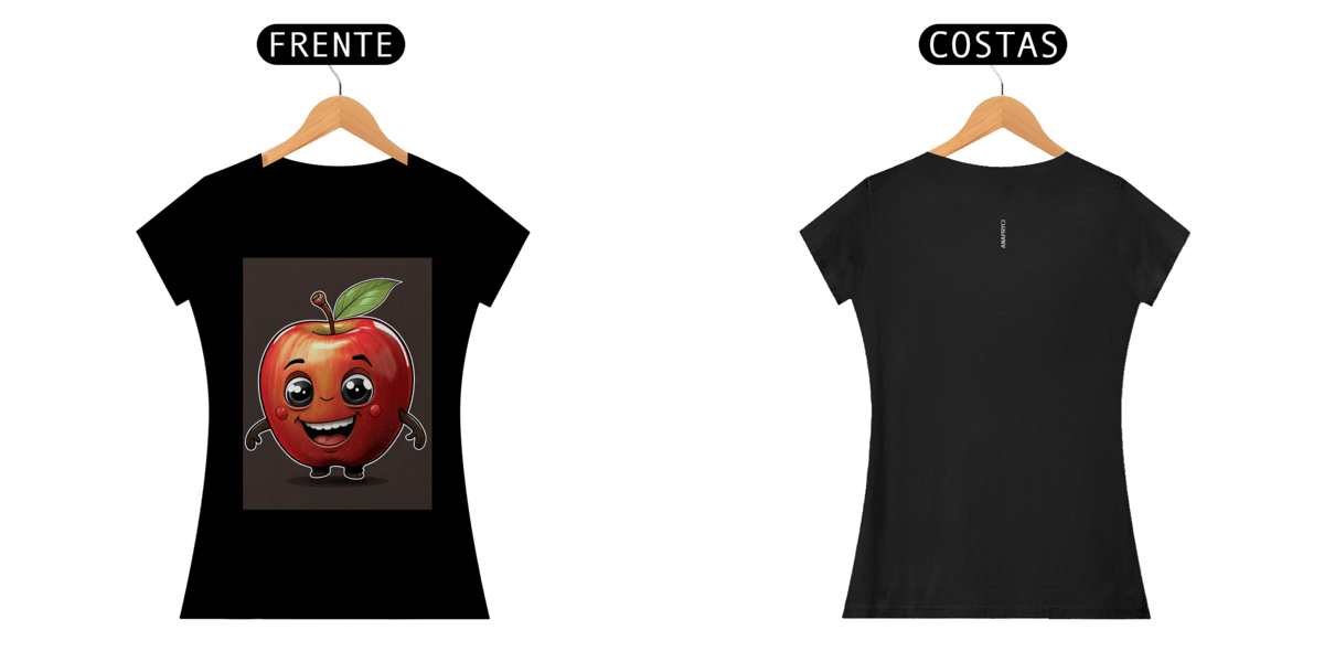 Nome do produto: Camisa Baby Long Pima Estampa Maçã feminino ANAPRYCI