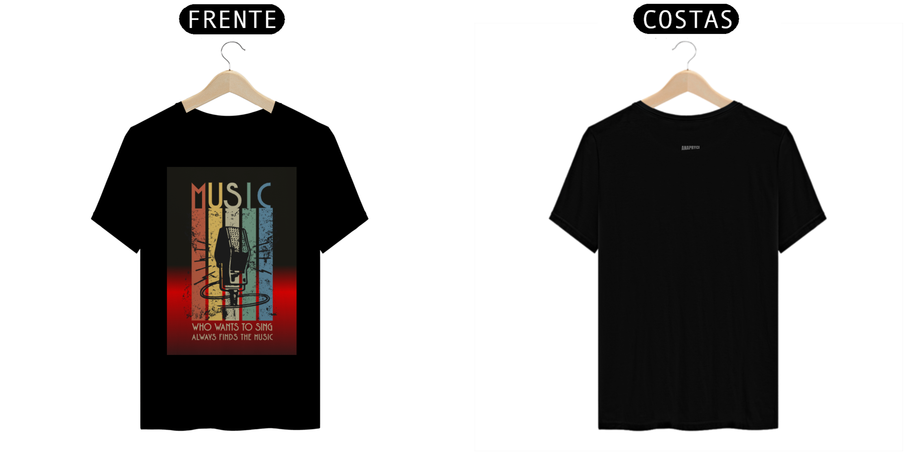 Camisa T-Shirt Quality Estampa MUSIC ANAPRYCI
