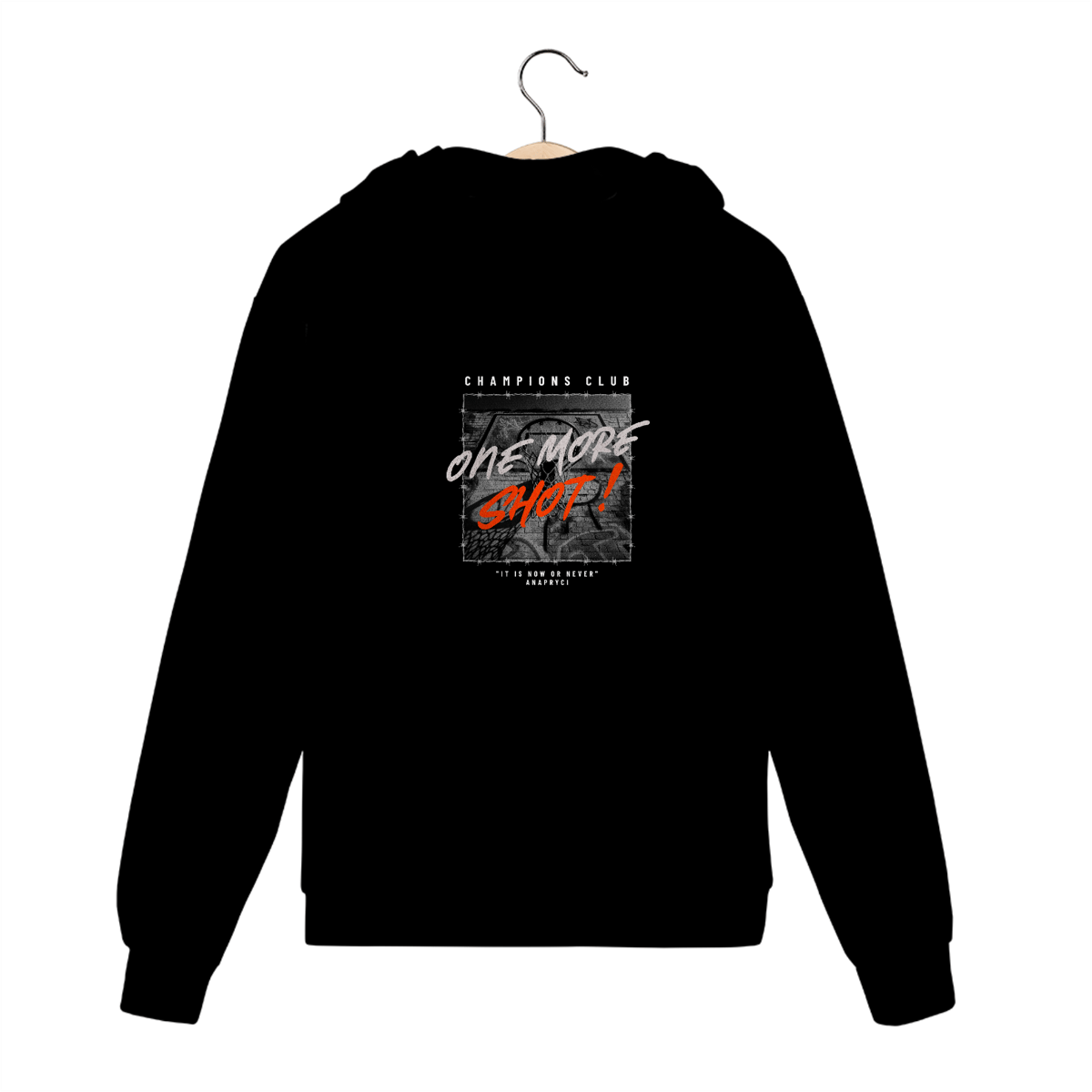 Nome do produto: Moletom Com Ziper  ONE MORE SHOT ANAPRYCI