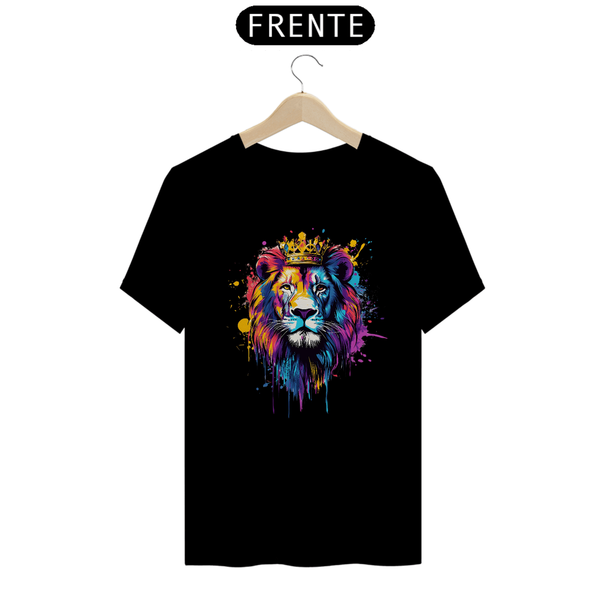 Nome do produto: Camiseta Rei da Savana Aquarela