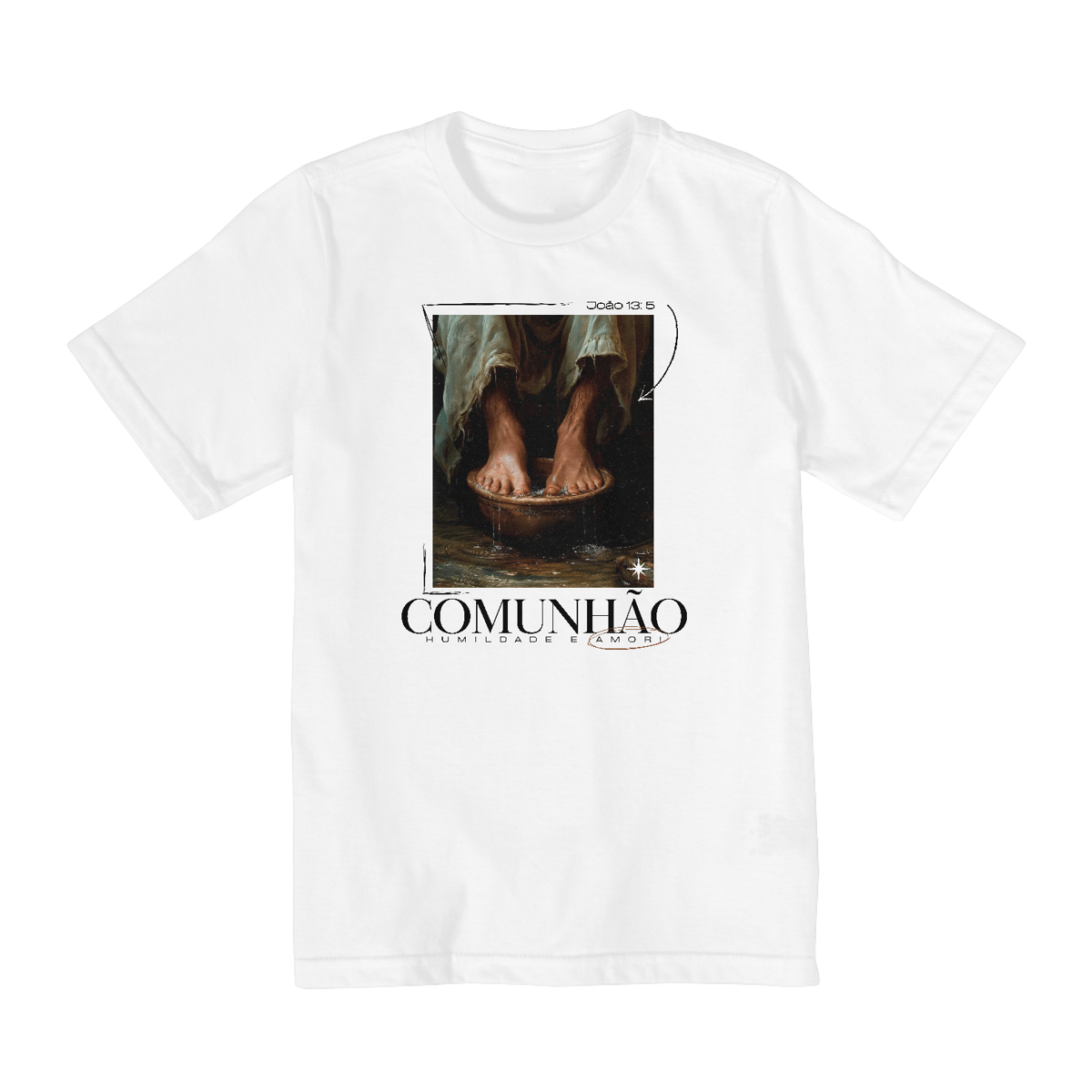 Nome do produto: Camisa Infantil (10 - 14 anos) - Comunhão