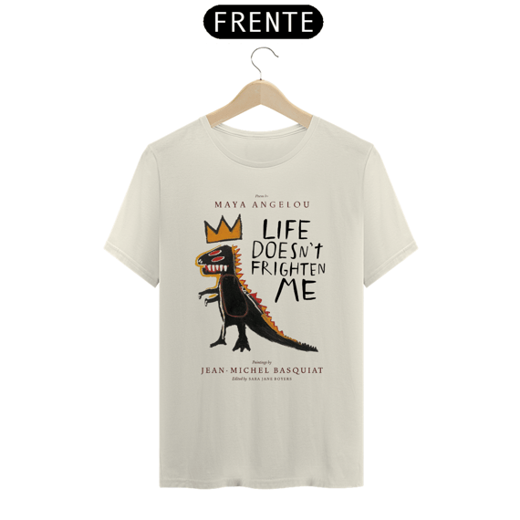 Camiseta Basquiat/Maya Angelou Life doesn't frighten me (Prime)
