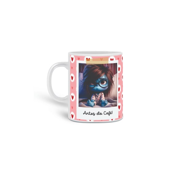 Caneca Antes e Depois do Café
