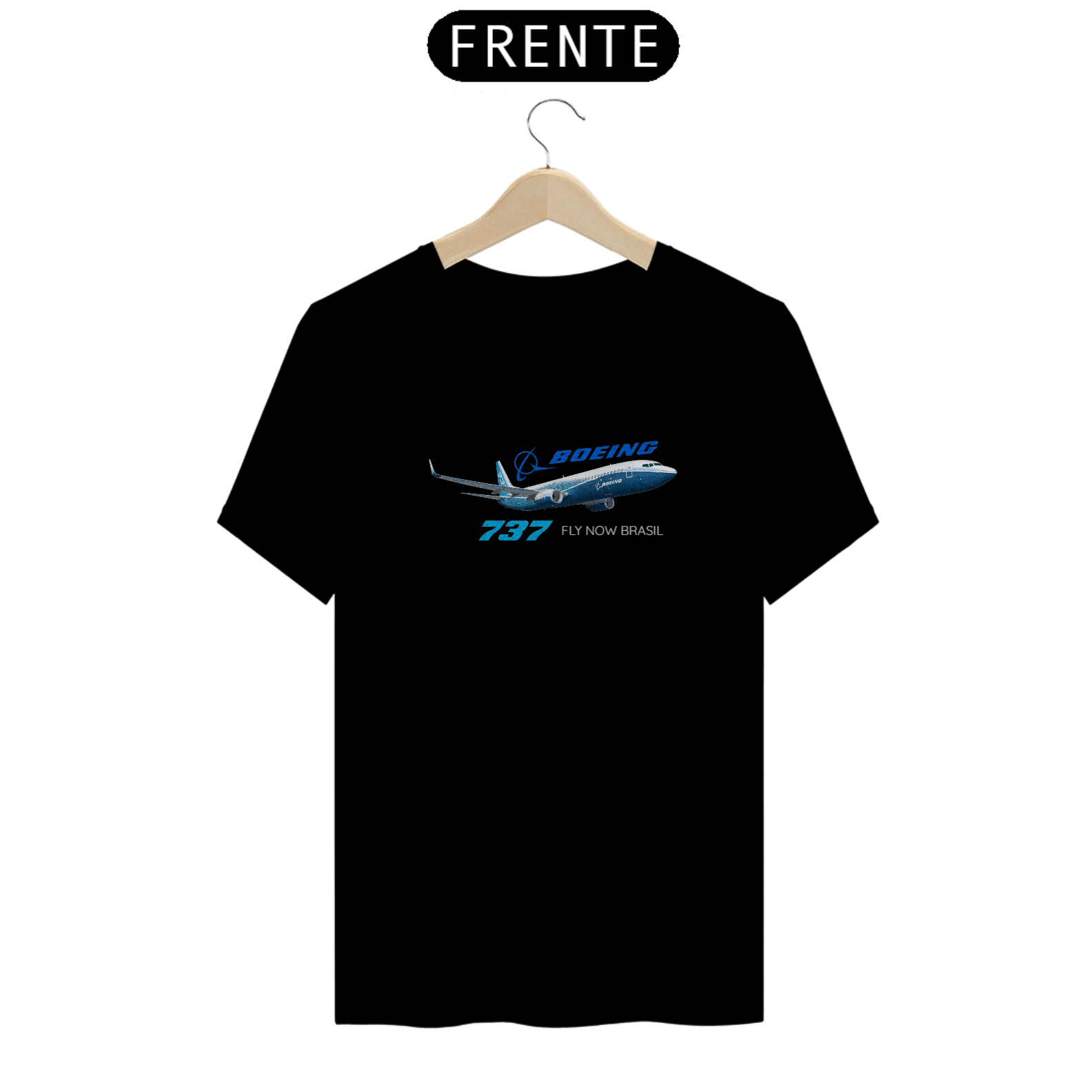 Camiseta Boeing 737 Preta
