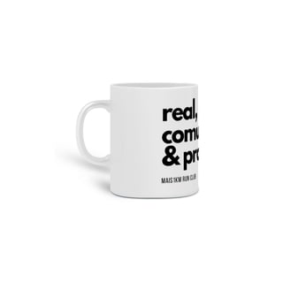 Nome do produto Caneca Mais 1km Run Club – Porcelana Branca 325ml