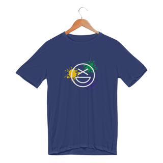 Nome do produto Camiseta Sport Dry UV com Logo nas Cores do Brasil - Estilo Brasileiro para Academia