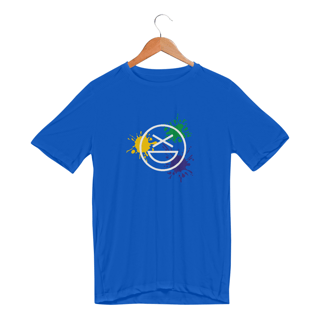 Nome do produto Camiseta Sport Dry UV com Logo nas Cores do Brasil - Estilo Brasileiro para Academia