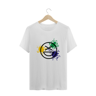 Camiseta Plus Size Xisde com Logo nas Cores do Brasil - Streetwear Autêntico Brasileiro