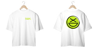 Nome do produto Camiseta Oversize Xisde com Estampa Neon Grafite e Logo - Streetwear Autêntico