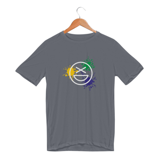 Nome do produto Camiseta Sport Dry UV com Logo nas Cores do Brasil - Estilo Brasileiro para Academia