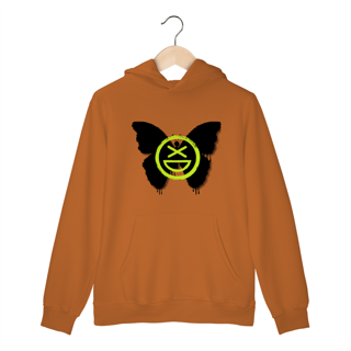 Nome do produto Moletom Canguru Xisde com Borboleta e Logo Verde Neon - Streetwear Autêntico
