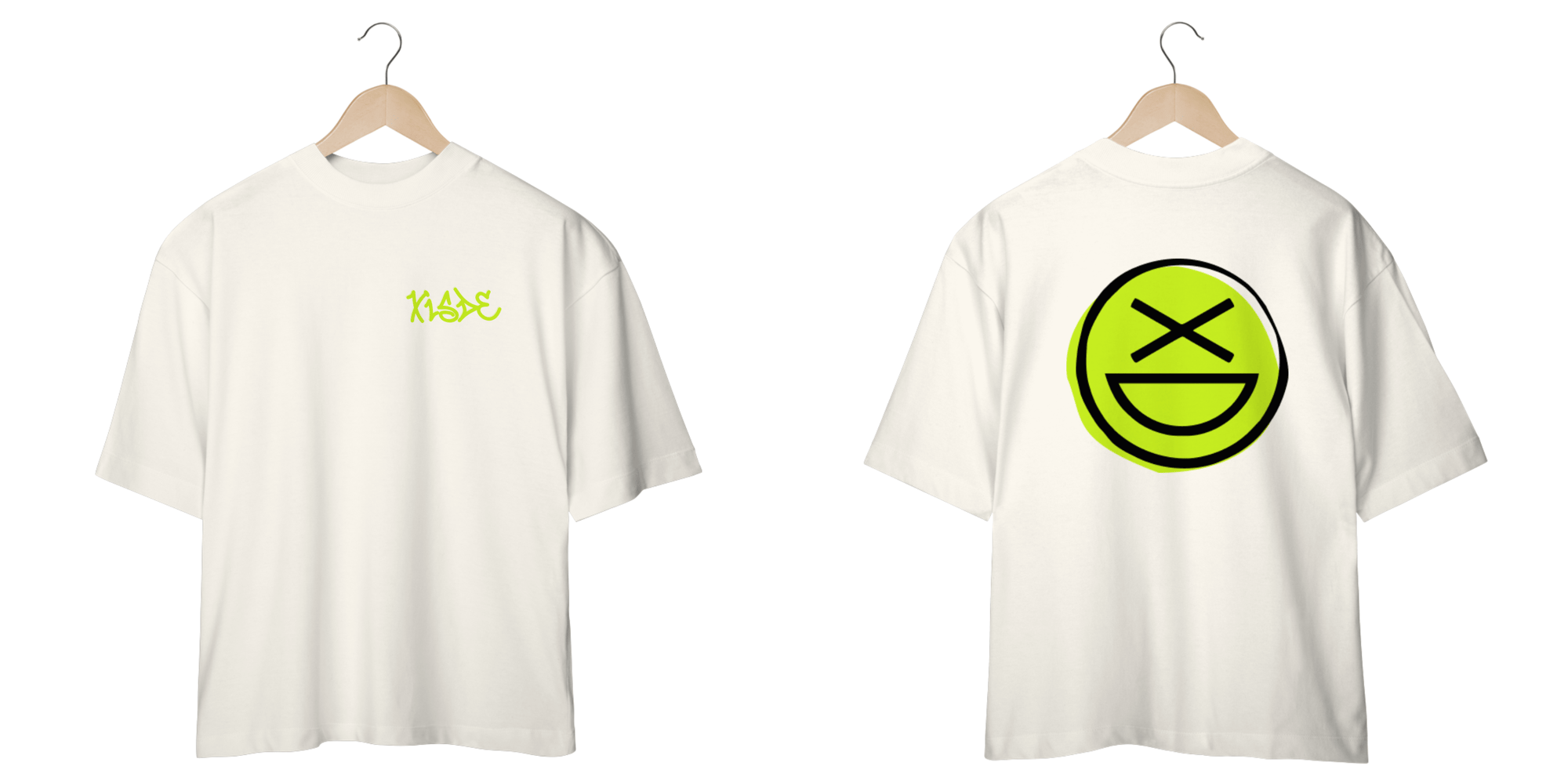 Camiseta Oversize Xisde com Estampa Neon Grafite e Logo - Streetwear Autêntico