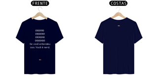 Nome do produto Camiseta Nerd Números Binários
