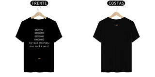 Nome do produto Camiseta Nerd Números Binários