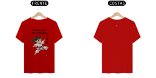 Nome do produto Camiseta - Cuidado minha filha é Karateca