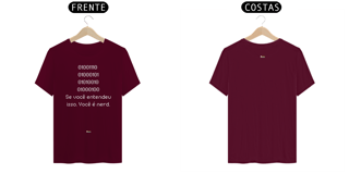 Nome do produto Camiseta Nerd Números Binários