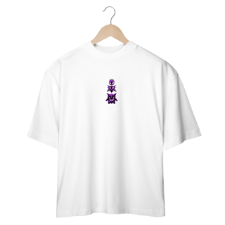 Camiseta Oversized Gengar Evolution - Pokémon - Estilo Minimalista