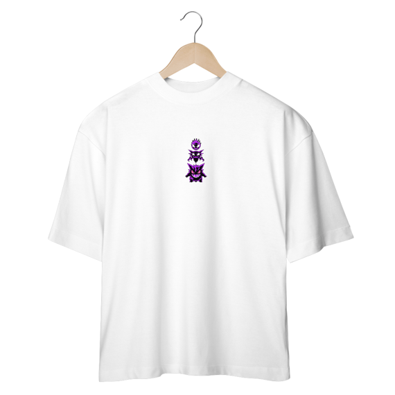 Camiseta Oversized Gengar Evolution - Pokémon - Estilo Minimalista