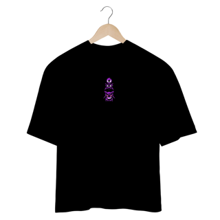Nome do produto Camiseta Oversized Gengar Evolution - Pokémon - Estilo Minimalista