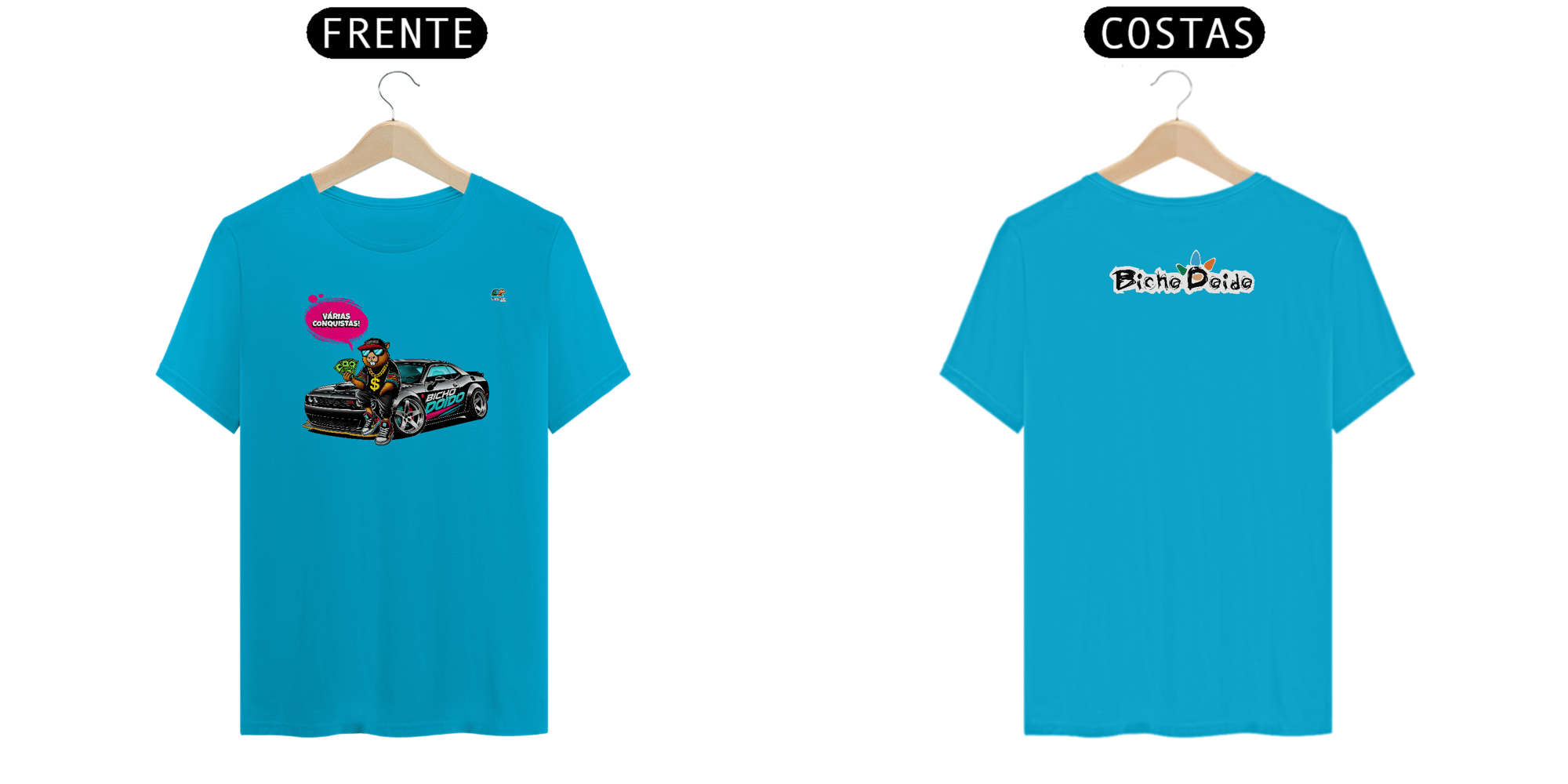 Camiseta Classic, Dodge Demon, Varias Conquistas, Bicho Doido