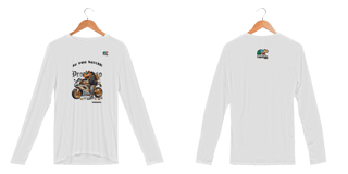 Camiseta Manga Longa Sport Dry UV, Eu vou buscar, De foguetão prateado, Bicho Doido