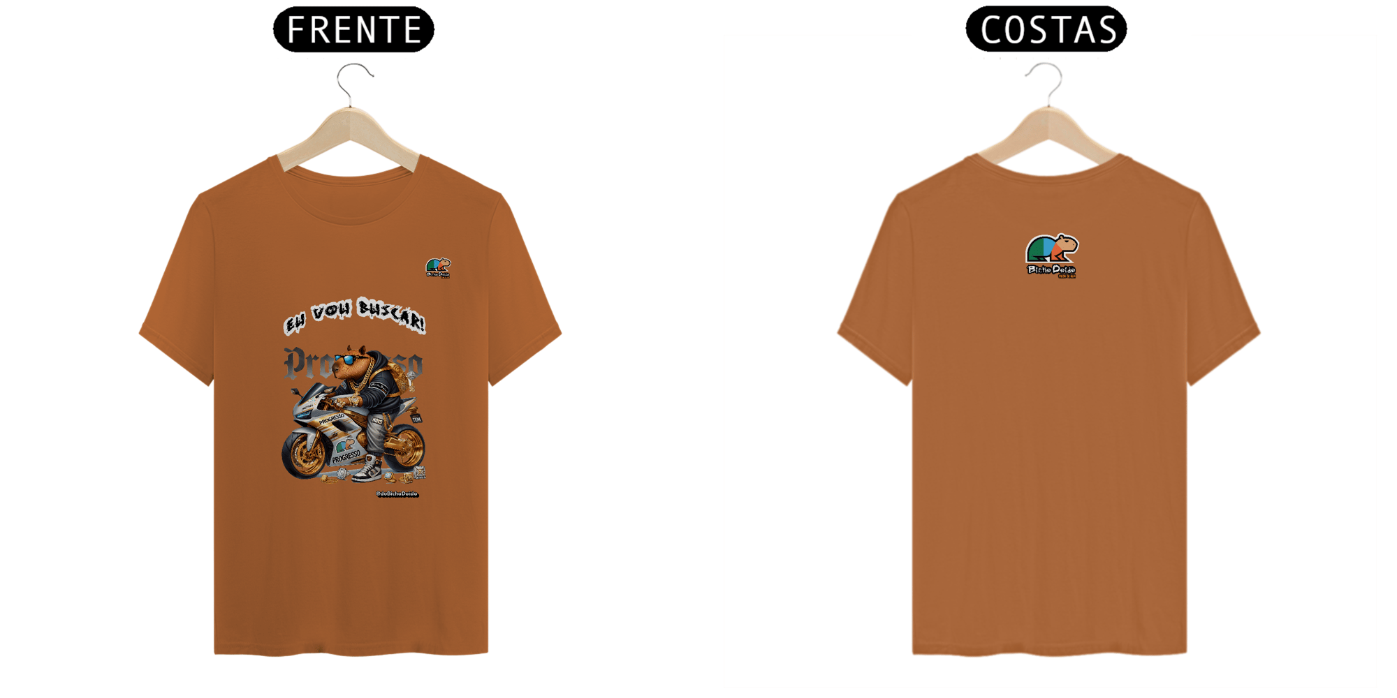 Camiseta Pima, Eu vou buscar, De foguetão prateado, Bicho Doido