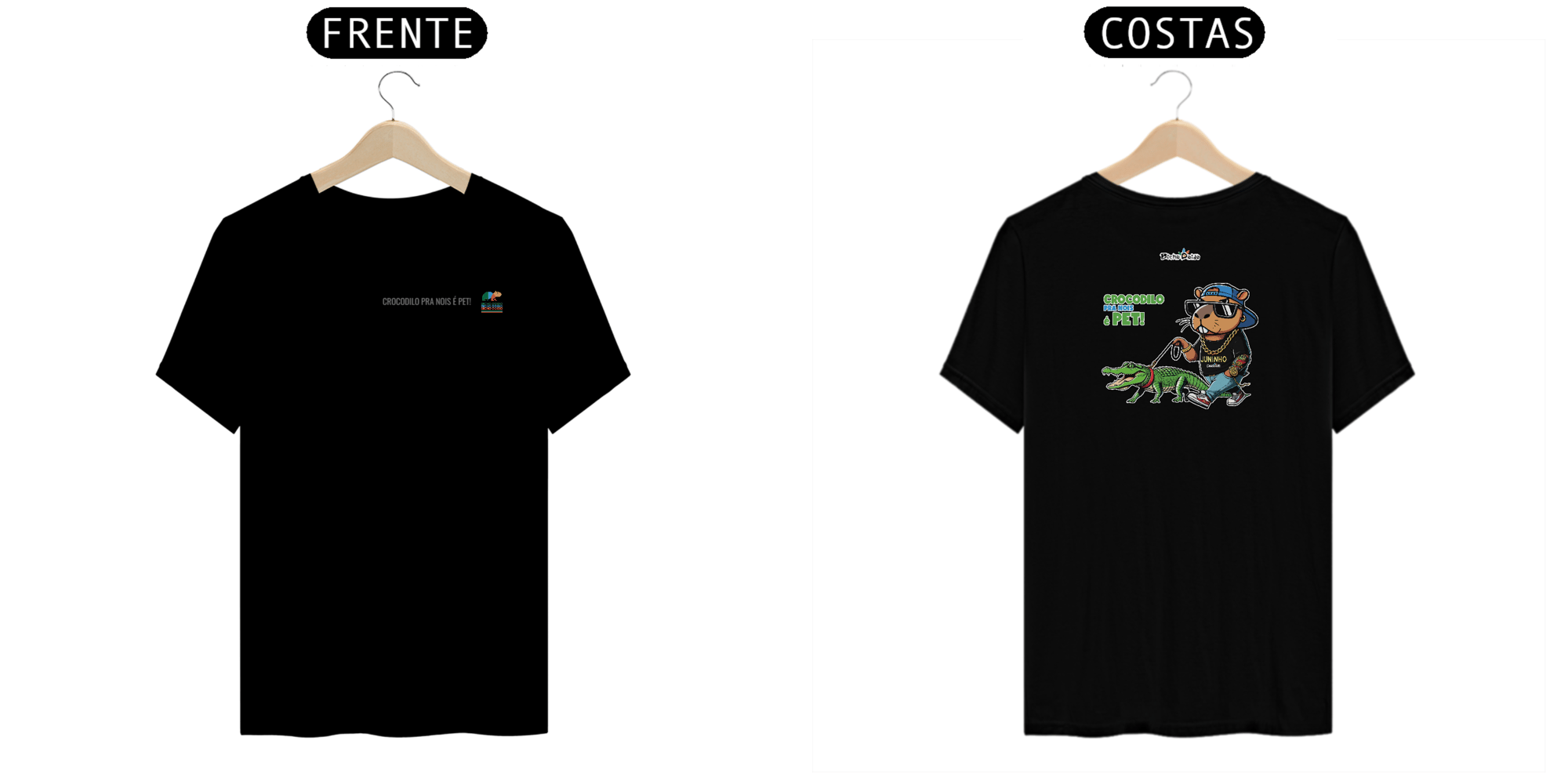 Camiseta Classic, Crocodilo pra nois é Pet, Juninho, Bicho Doido