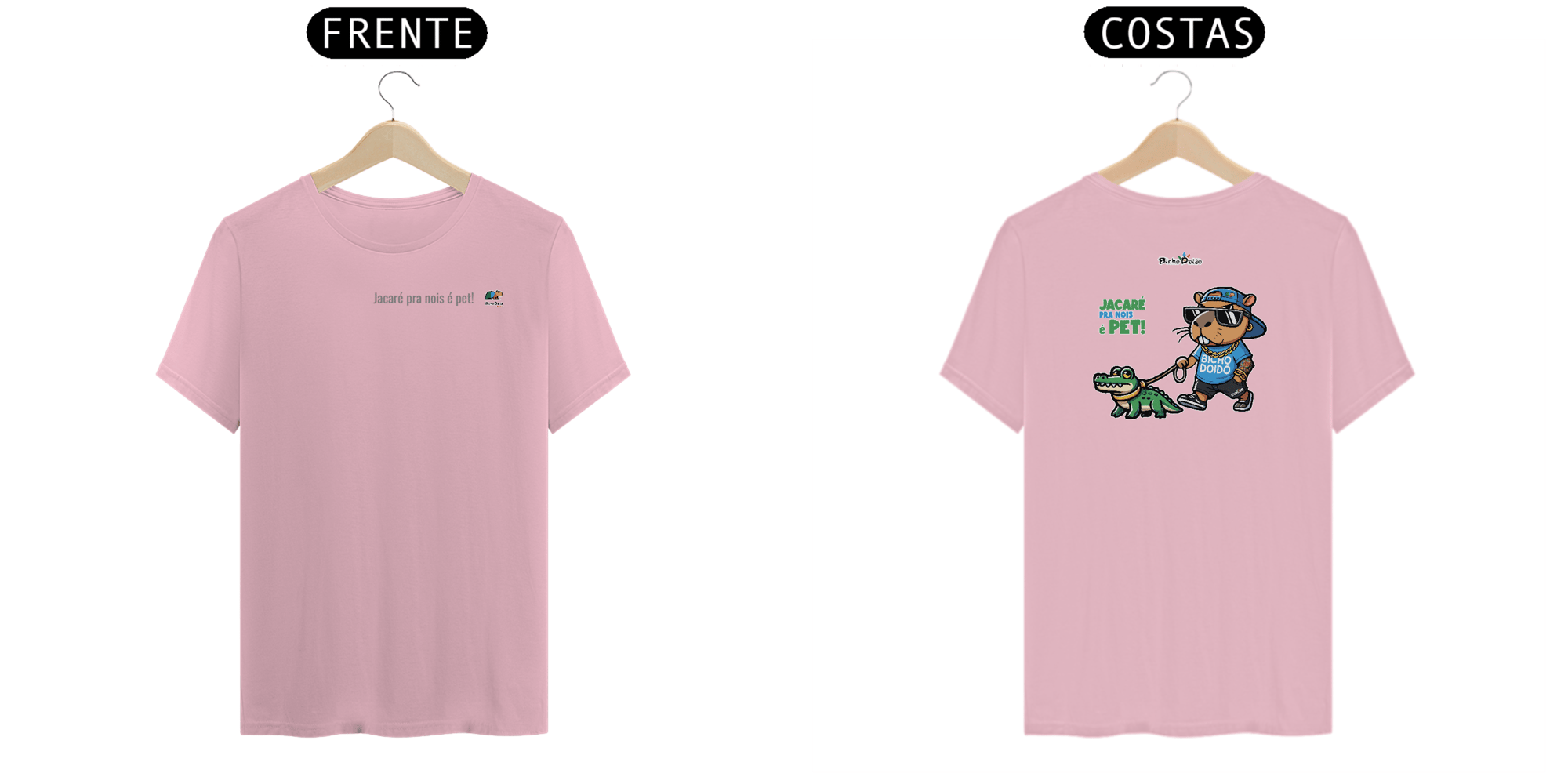 Camiseta Classic, Jacaré pra nois é Pet, Juninho, Bicho Doido