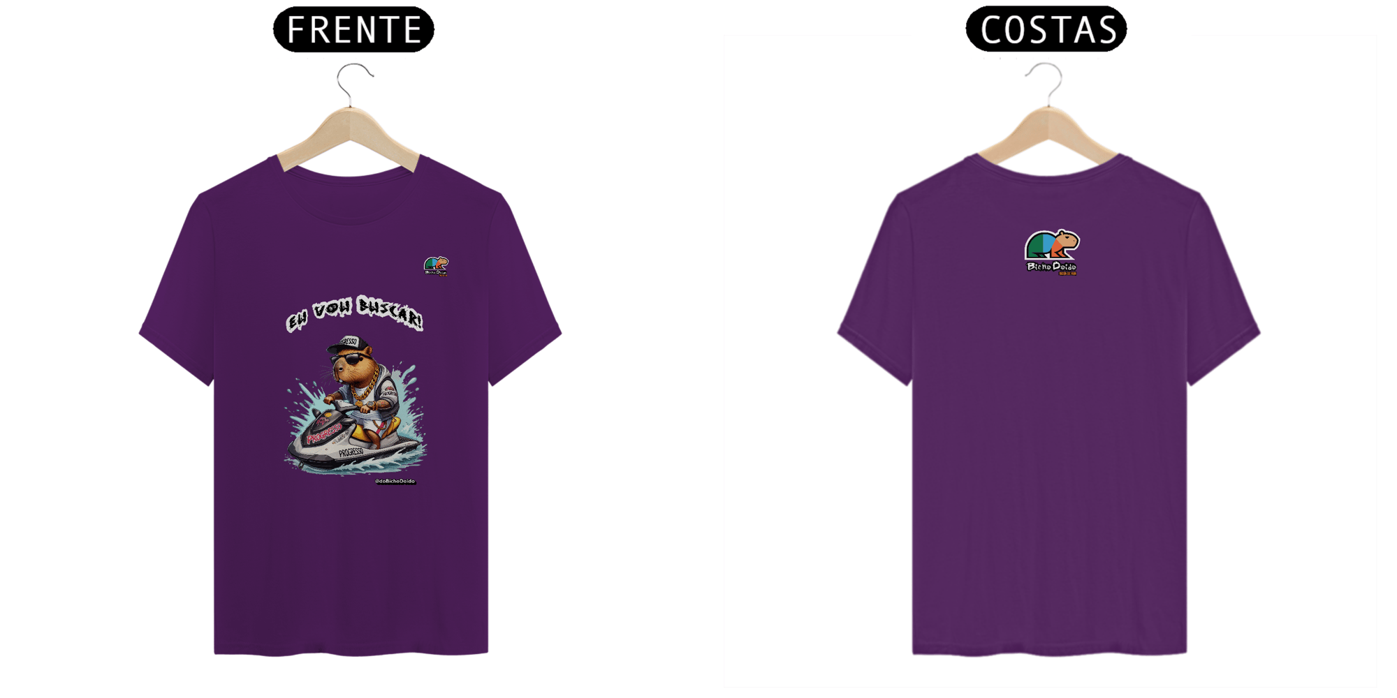 Camiseta Classic, Eu vou buscar, Na onda do Jetsky, Bicho Doido