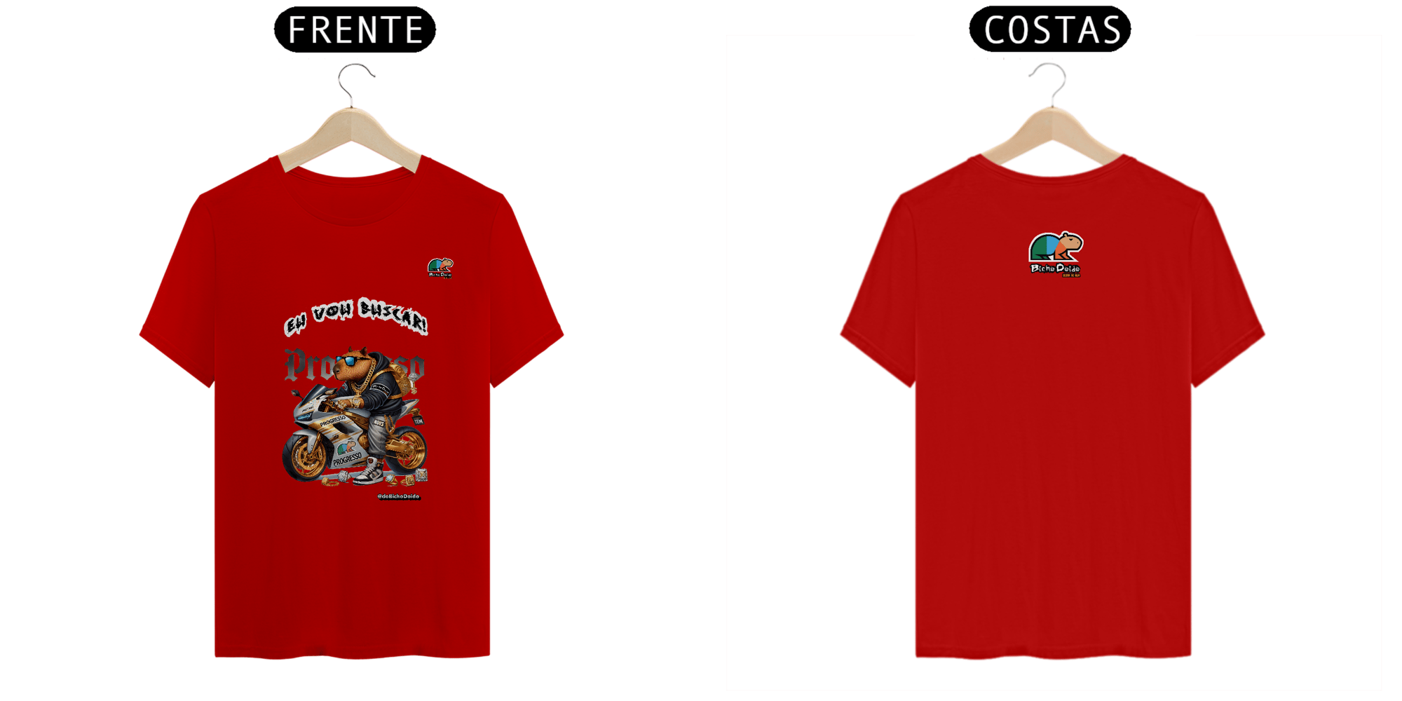 Camiseta Quality, Eu vou buscar, De foguetão prateado, Bicho Doido