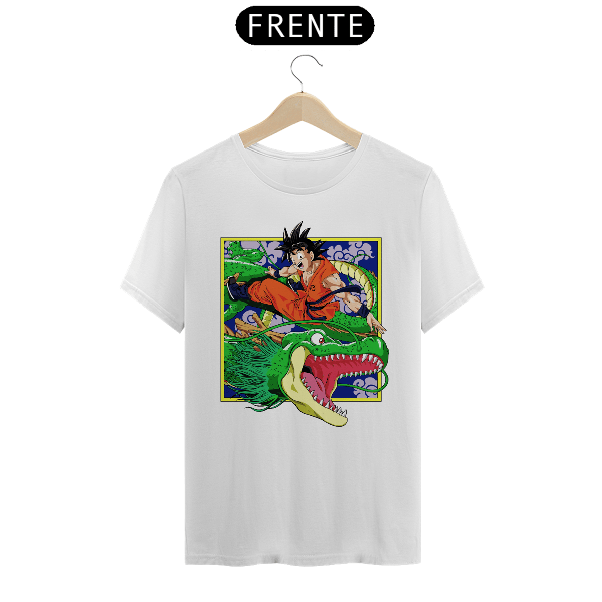 Nome do produto: Camiseta Anime DBZ - Goku e Shenlong