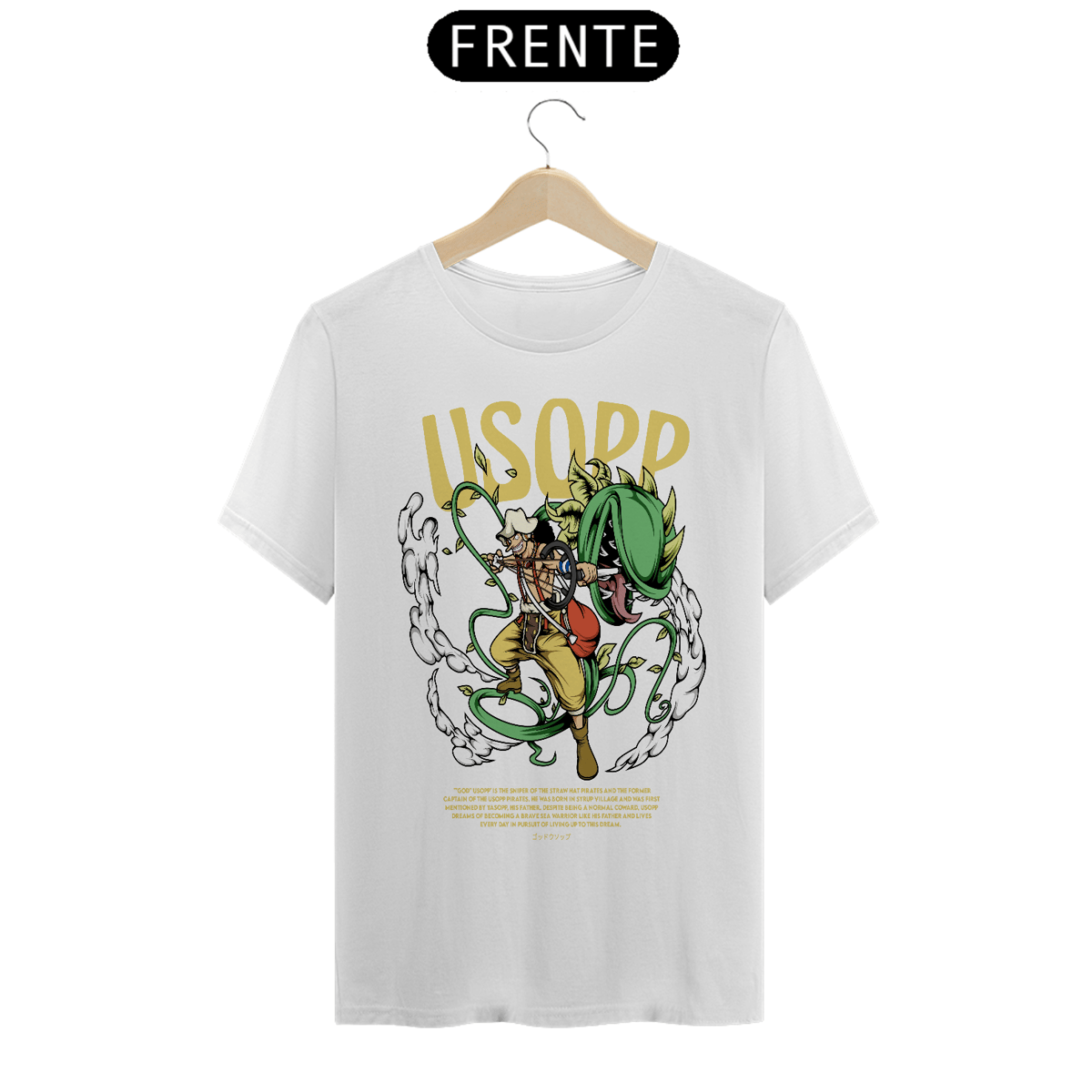 Nome do produto: Camiseta Anime One Piece - Usopp