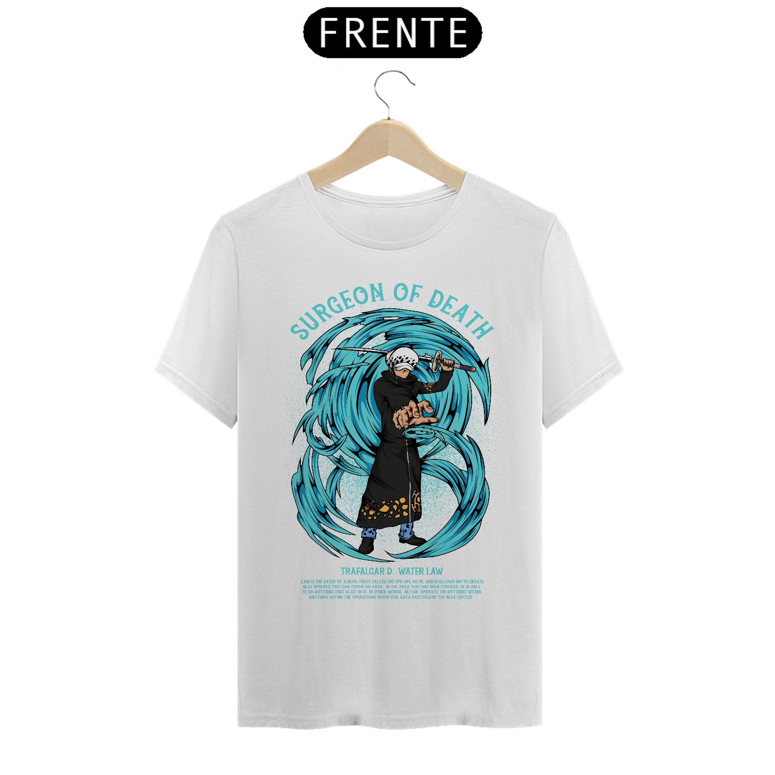 Camiseta Anime One Piece - Trafalgar D. Water Law