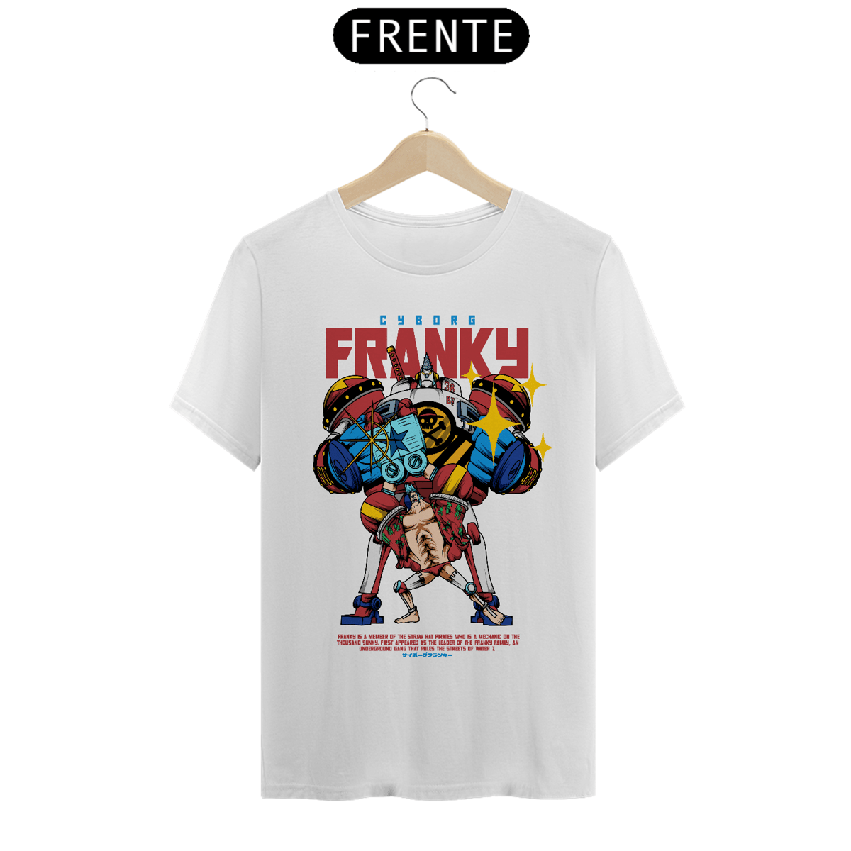 Nome do produto: Camiseta Anime One Piece - Franky