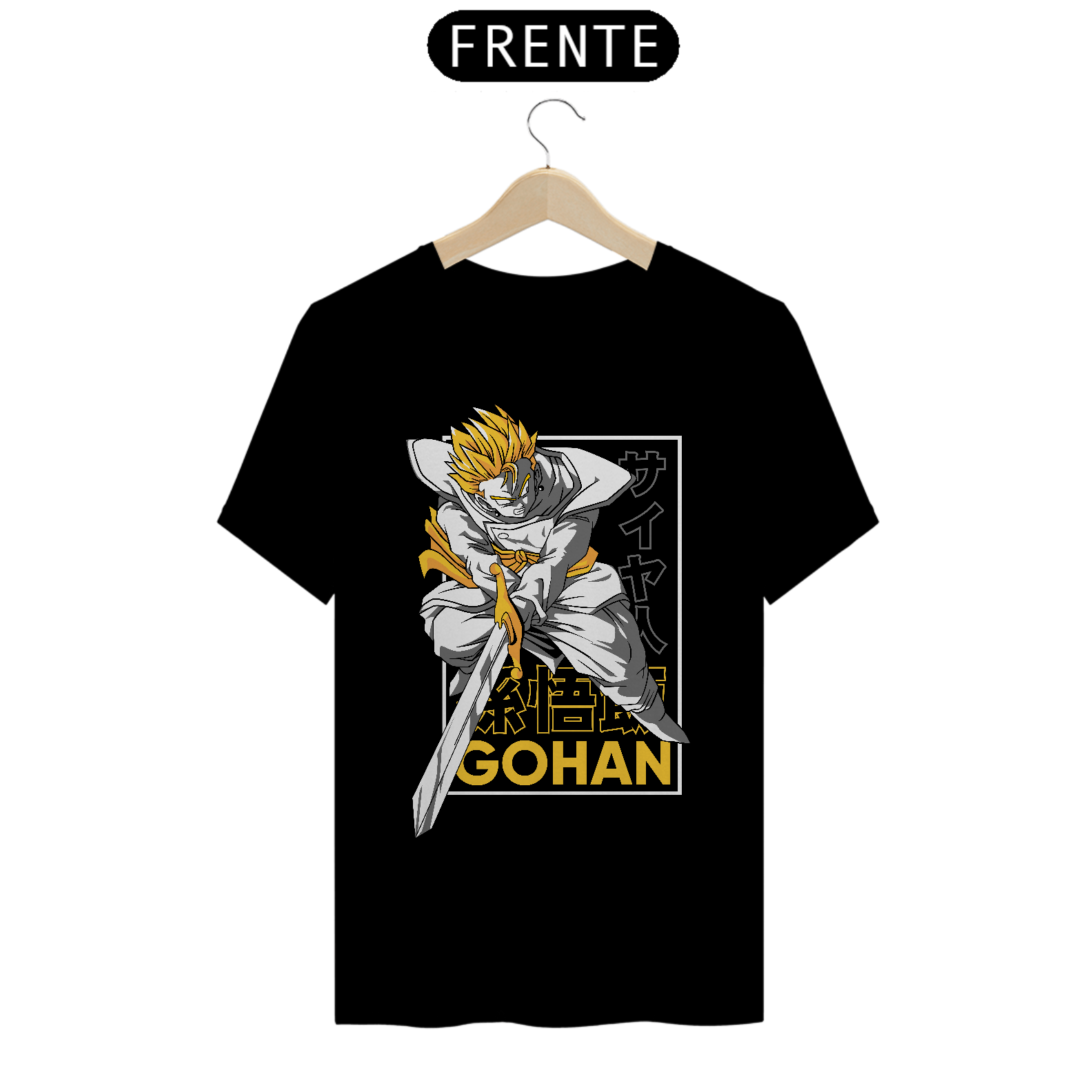 Camiseta Anime DBZ - Gohan Dourado