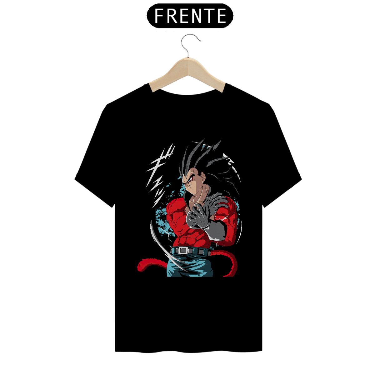 Nome do produto: Camiseta Anime DBZ - Vegeta Super Sayajin 4