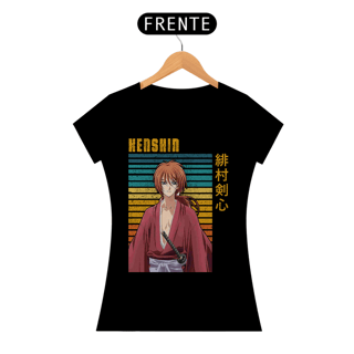 Camiseta Baby Look Anime Samurai X - Kenshin X6