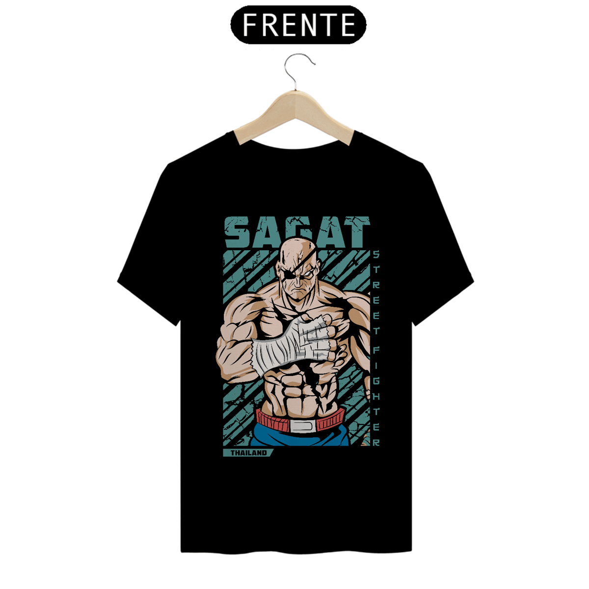 Nome do produto: Camiseta Street Fighter - Sagat