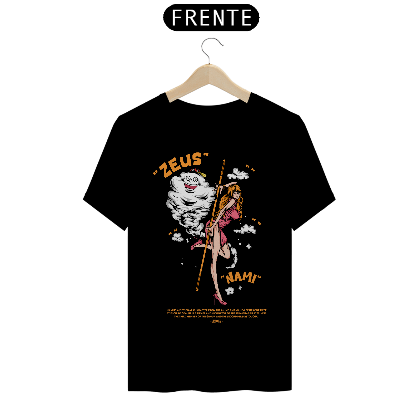 Camiseta Anime One Piece - Nami e Zeus