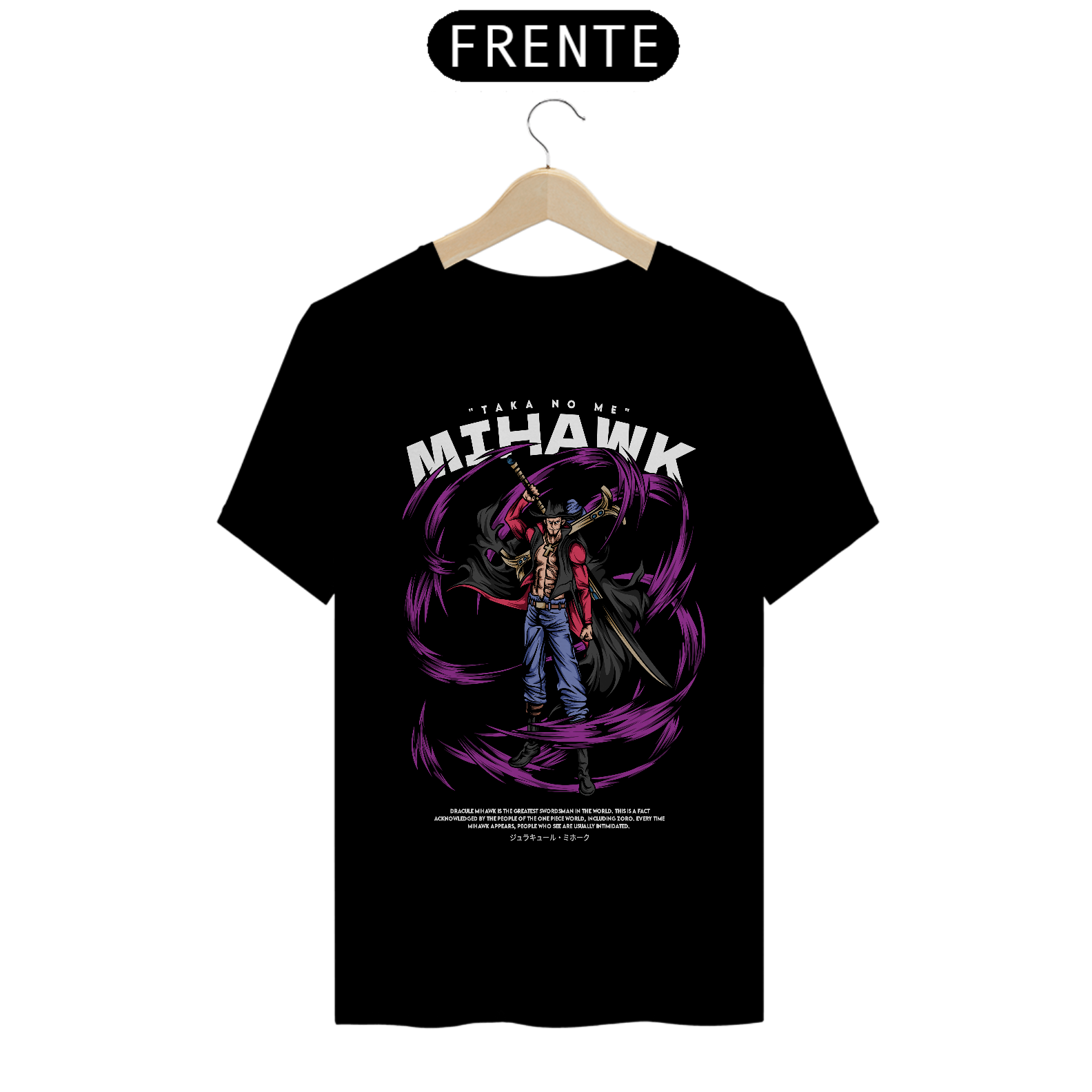 Camiseta Anime One Piece - Dracule Mihawk