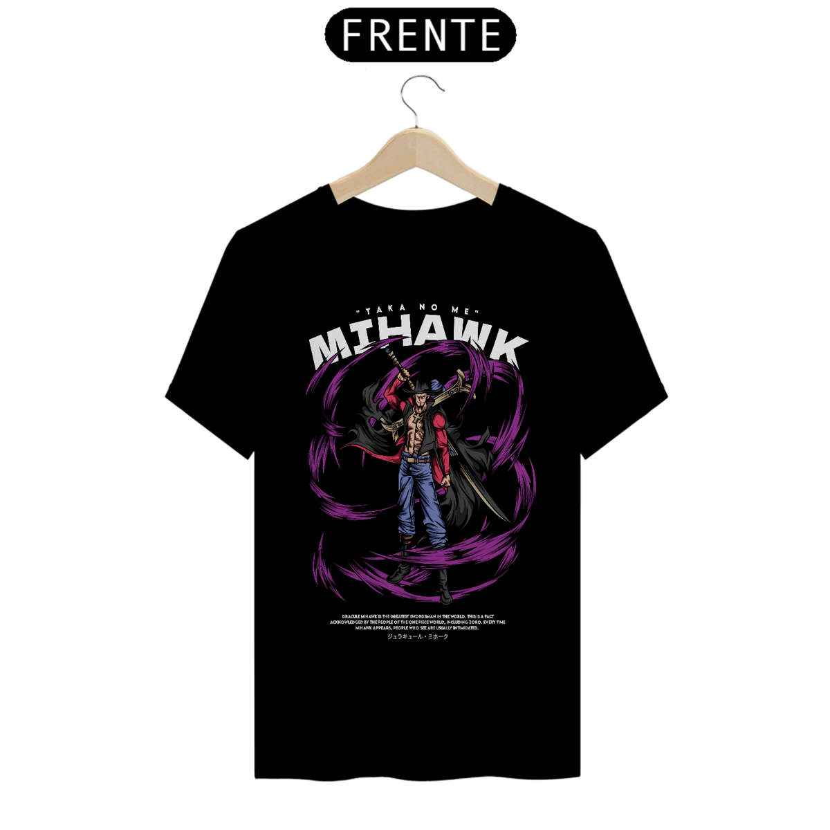 Nome do produto: Camiseta Anime One Piece - Dracule Mihawk
