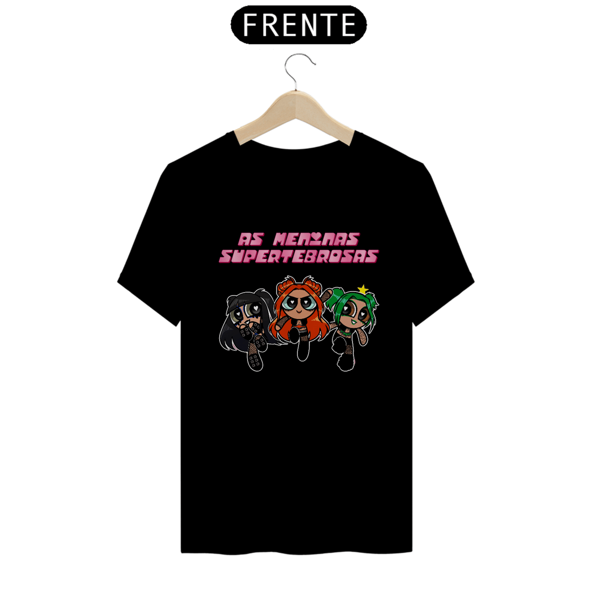Nome do produto: Camiseta Tatum Paxley, Shotzi e Gigi Dolin - As meninas supertenebrosas