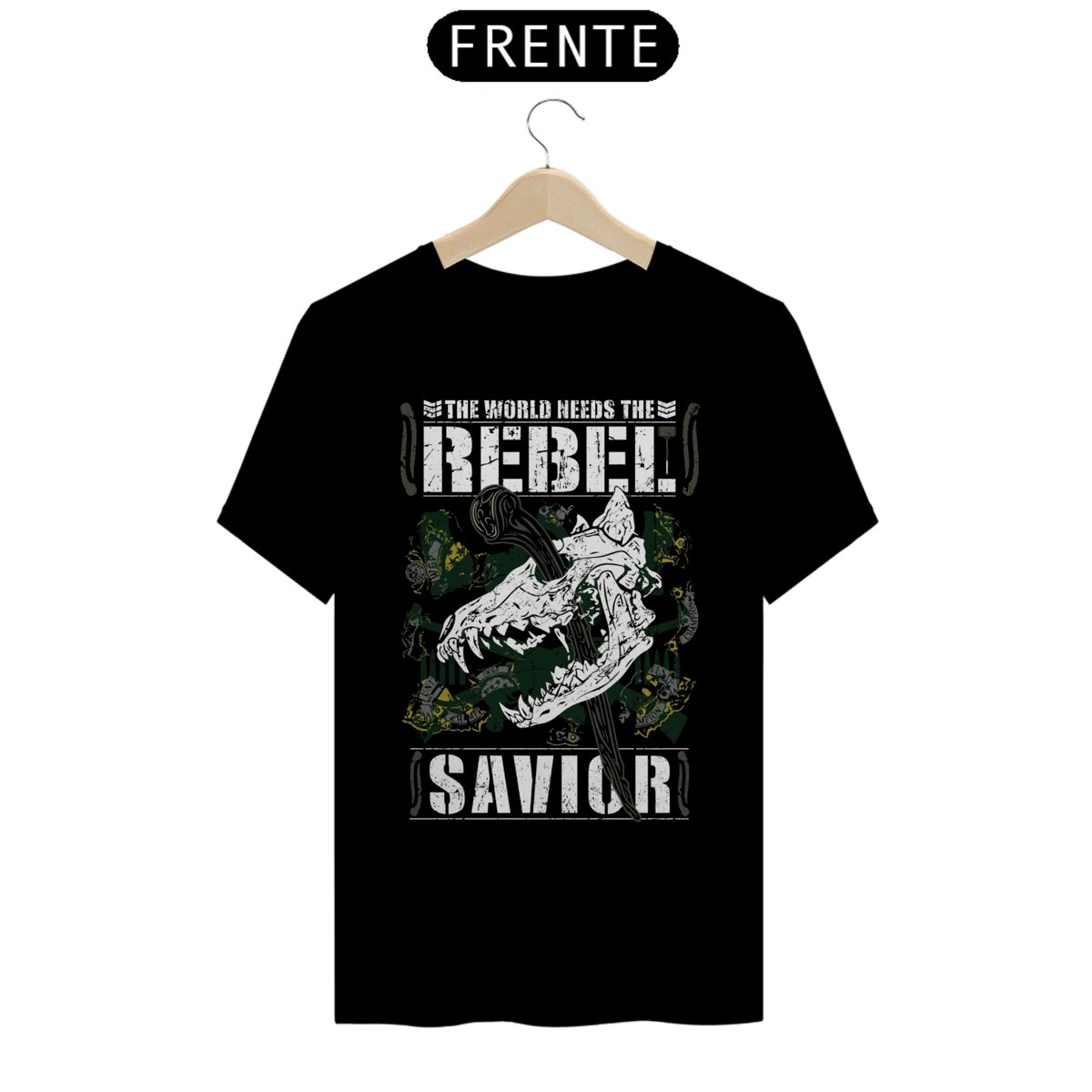 Nome do produto: Camiseta Bullet Club War Dogs - David Finlay The World Needs The Rebel Savior
