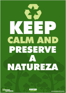Nome do produto Posters | Kepp Calm And Preserve a Natureza