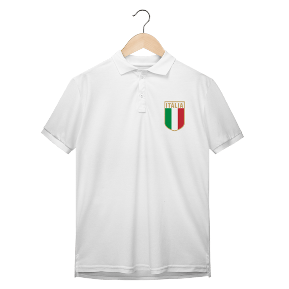 Polo Masculina Brasão Itália |  Polo Prime